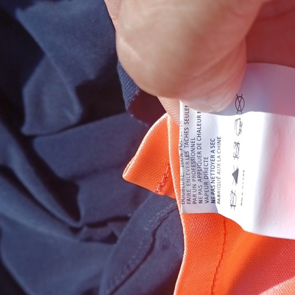 Betsy & Adam Beaded Evening Gown – Size 8, Dark Navy W/ Orange Lining, Side Zip - Picture 10 of 10